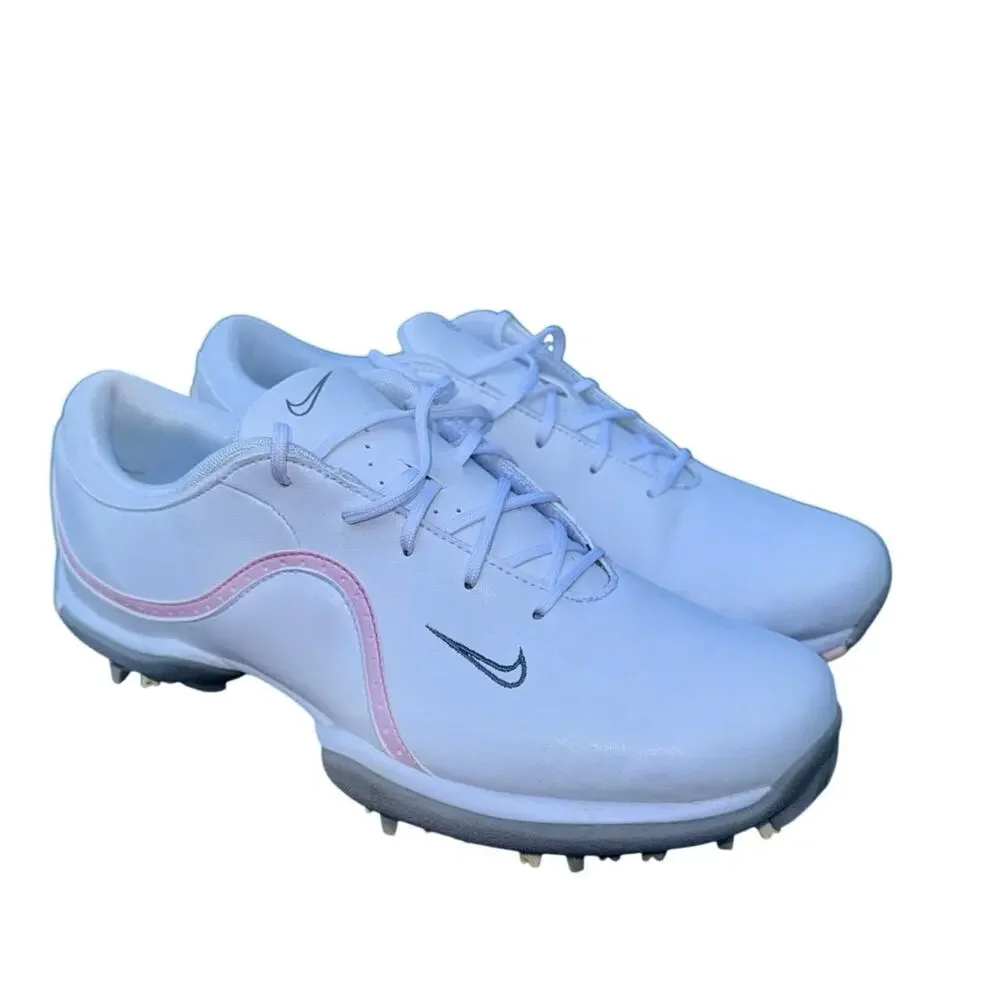 Nike Vapor Golf Shoes Cleats White Pink Foam (AQ2324-101) Comfort Womens 8 EUC